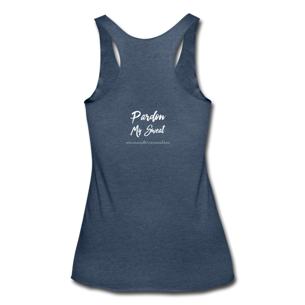 Women’s Tri-Blend Racerback Tank - heather navy