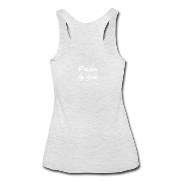 Women’s Tri-Blend Racerback Tank - heather white