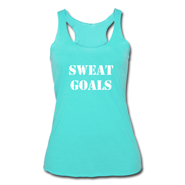 Women’s Tri-Blend Racerback Tank - turquoise