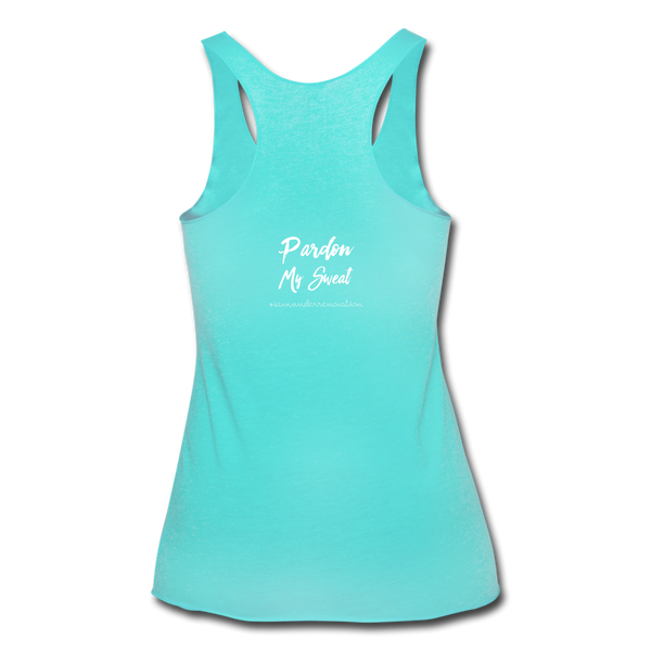 Women’s Tri-Blend Racerback Tank - turquoise